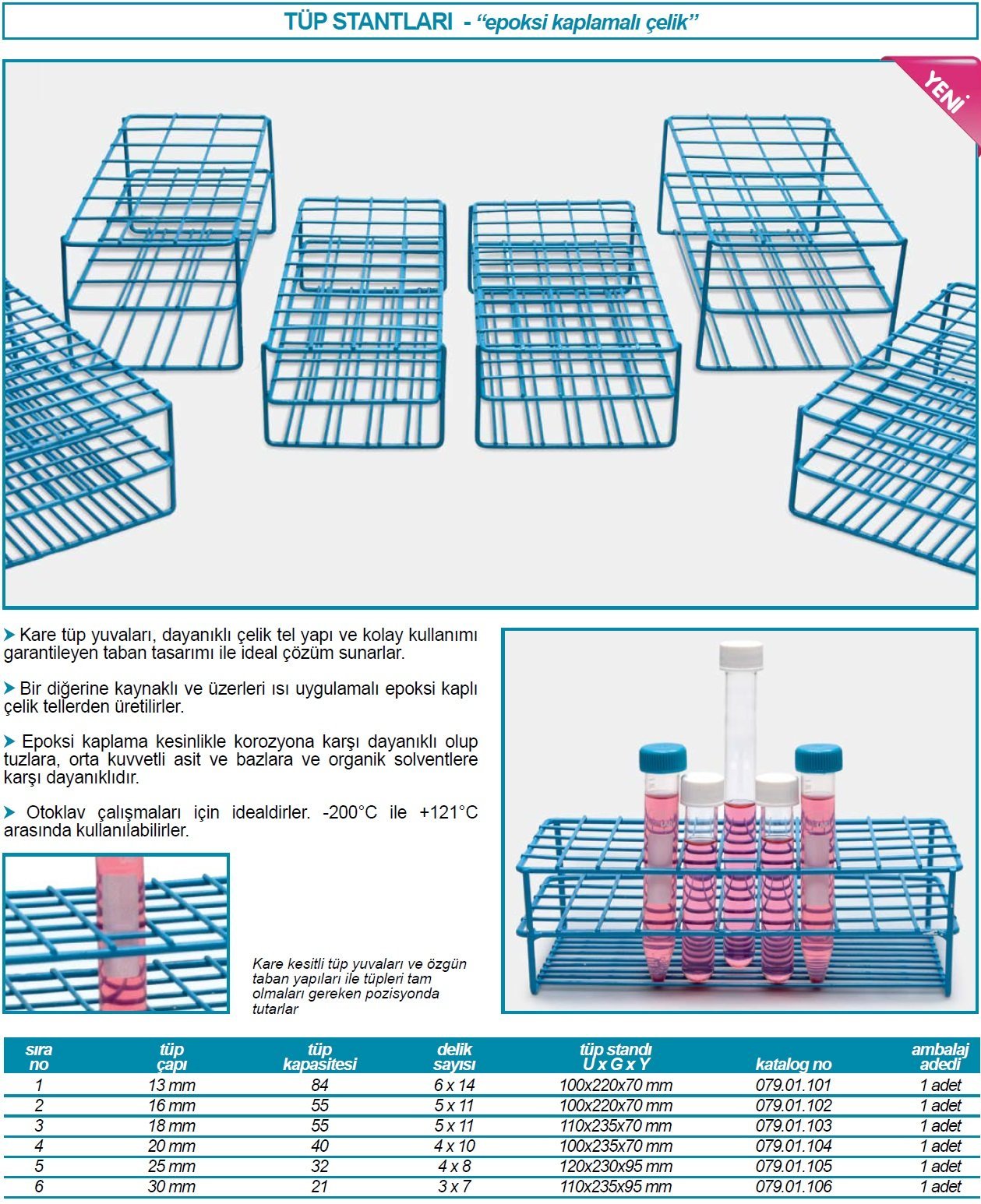 isolab tüp standı